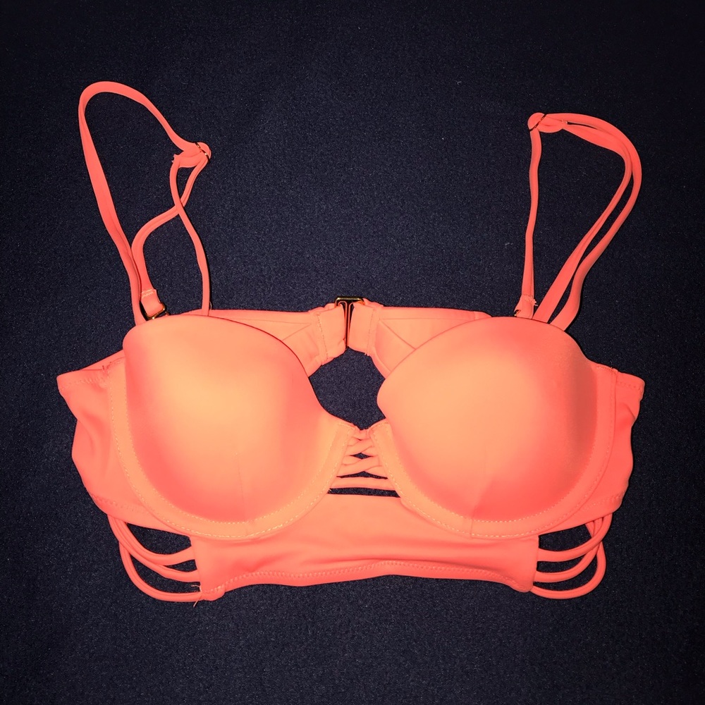 Coral Victoria’s Secret Padded Swim Top